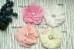 Chiffon Flower with SINGLE Rhinestone, 6cm, Pack of 3